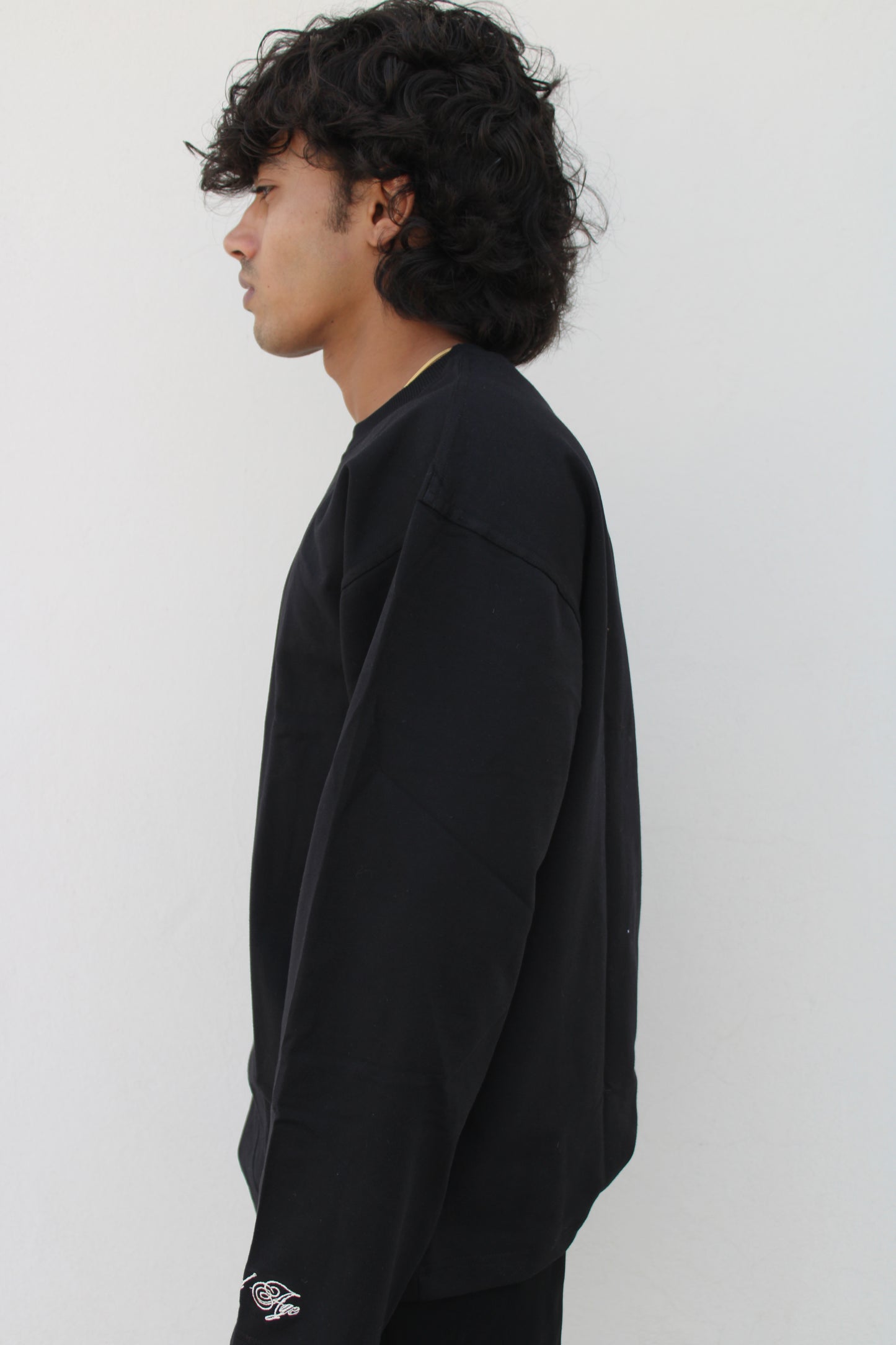 Black Full Sleeve Oversized T-shirt