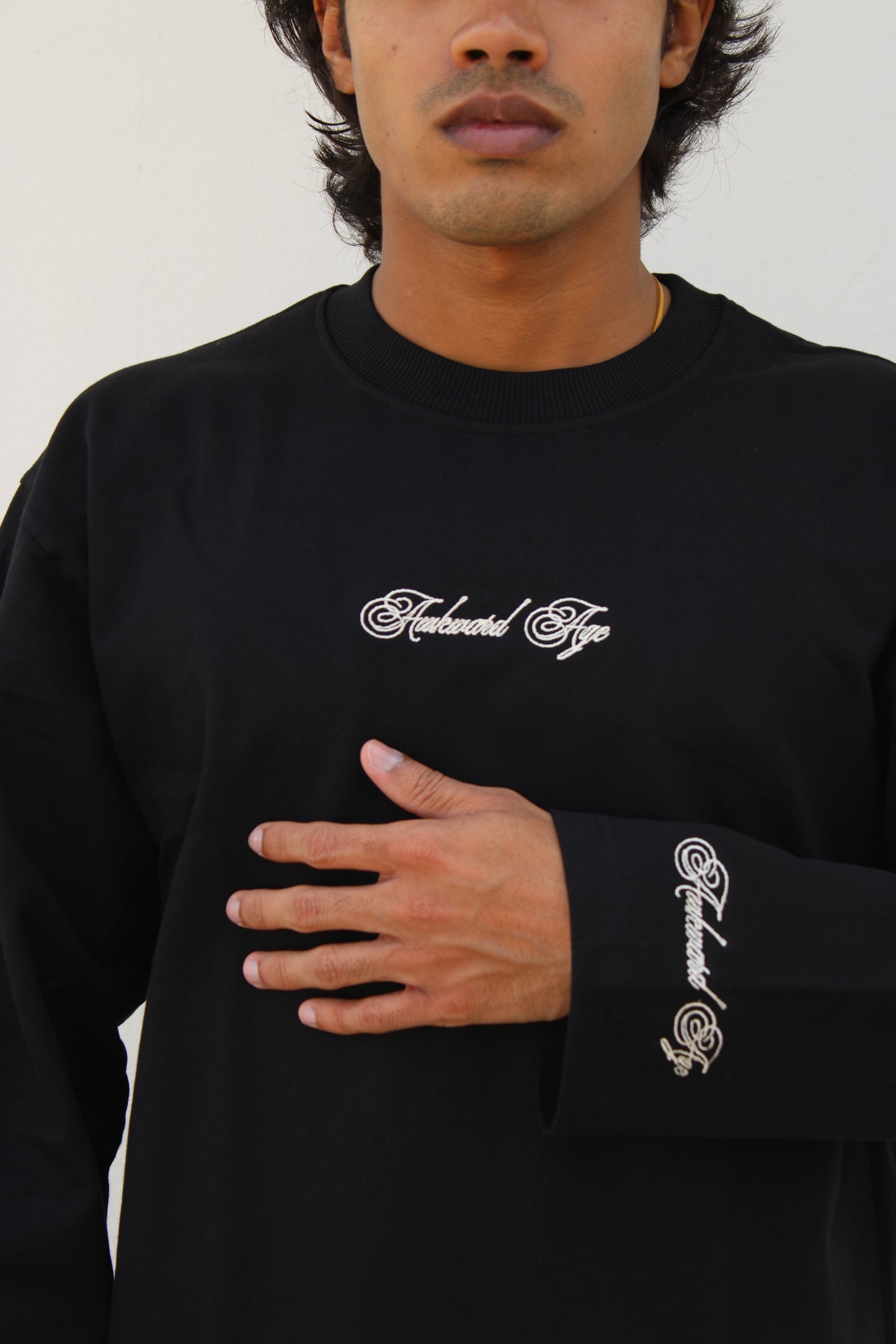 Black Full Sleeve Oversized T-shirt